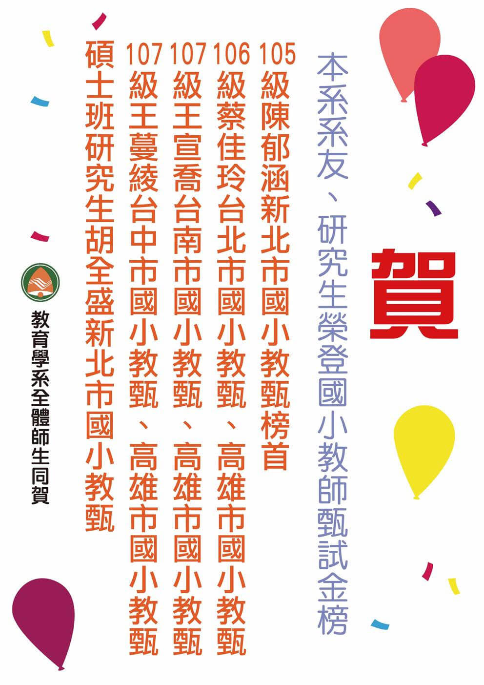 國小教師甄試金榜圖片